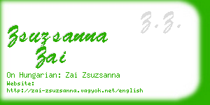 zsuzsanna zai business card